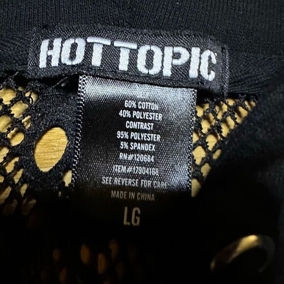 Skull and Crossbones mesh hoodie pullover large - Picture 5 of 8